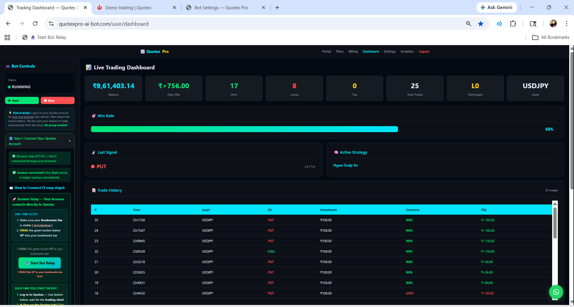 Quotex Pro AI Bot Live Trading
